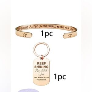 New Rose Gold bracelet & Keychain Let your light shine!